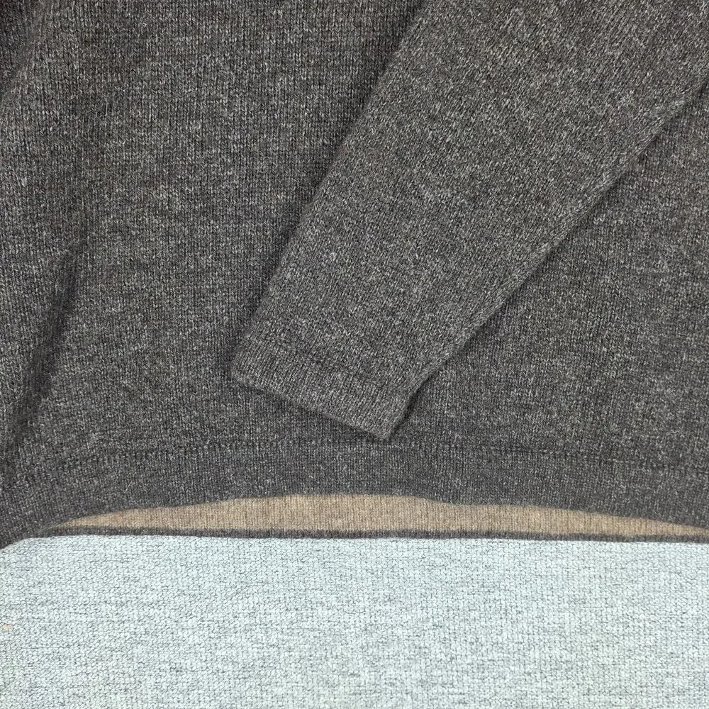 WOOLRICH MEN'S WOOL CREWNECK SWEATER – CHOCOLATE HEATHER – SIZE M – WOOL BLEND